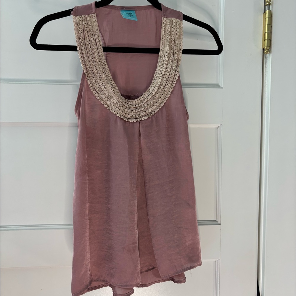 h.i.p. Pink Embellished Sleeveless Tank Top